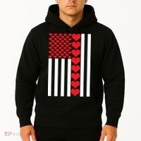 Valentines Day American Flag Hoodie thumb 2