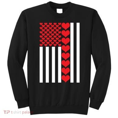 Valentines Day American Flag Sweatshirt