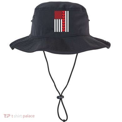 Valentines Day American Flag Bucket Hat