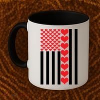 Valentines Day American Flag Coffee Mug thumb 2