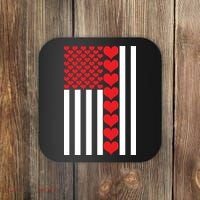Valentines Day American Flag Coaster thumb 0