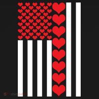 Valentines Day American Flag Pajama Set thumb 2