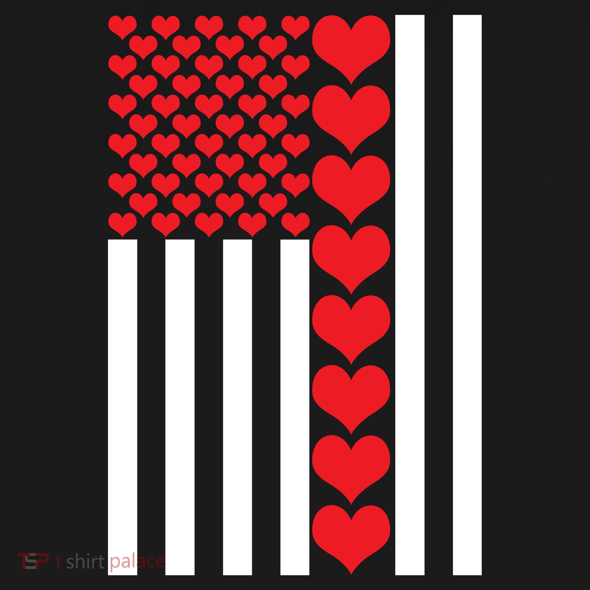 Valentines Day American Flag Pajama Set