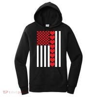Valentines Day American Flag Women's Hoodie thumb 0
