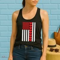 Valentines Day American Flag Women's Tank Top thumb 2