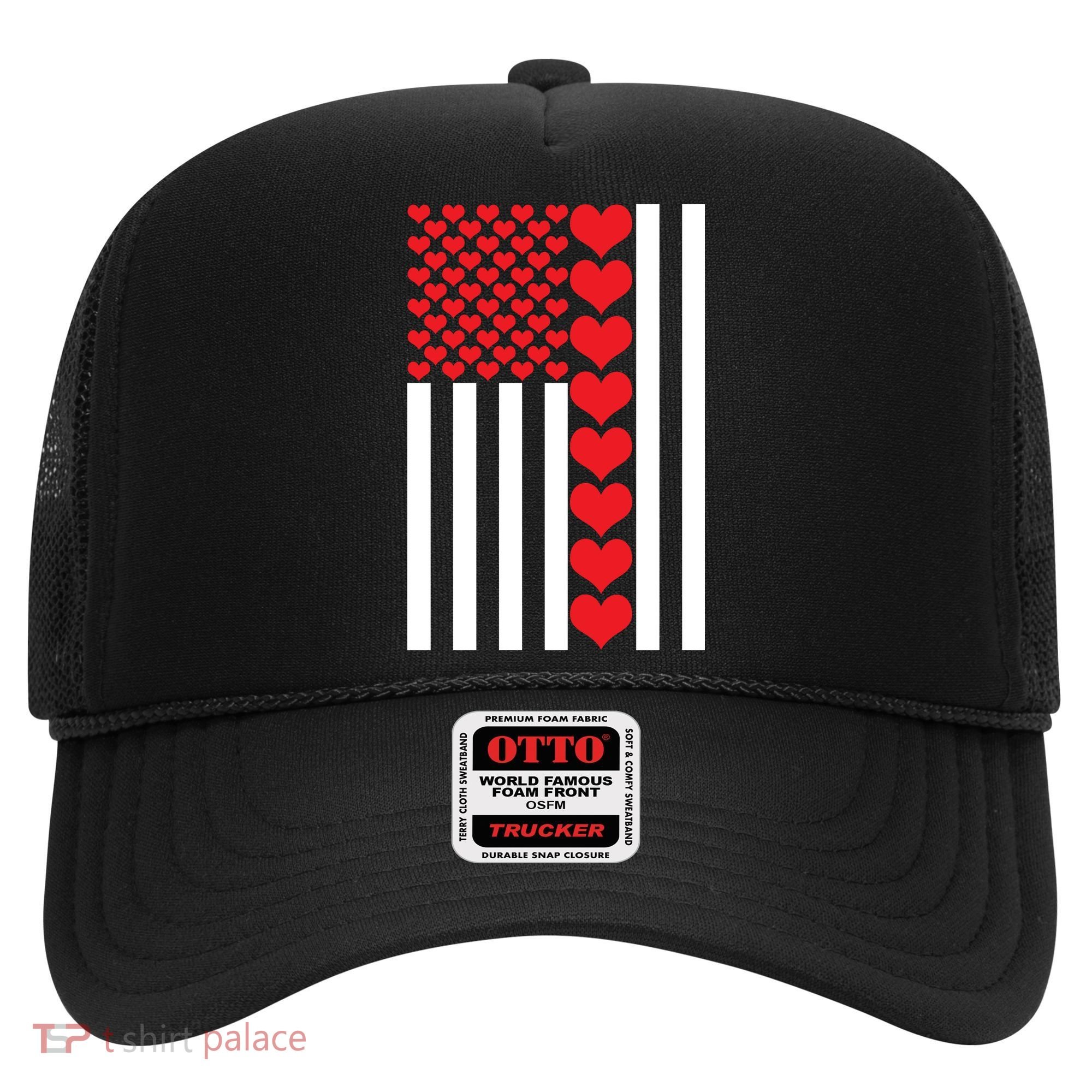 Valentines Day American Flag Hat