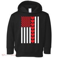 Valentines Day American Flag Toddler Hoodie thumb 0