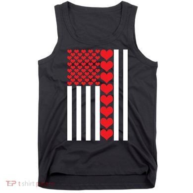 Valentines Day American Flag Tank Top