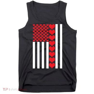 Valentines Day American Flag Tank Top
