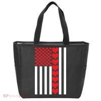 Valentines Day American Flag Tote Bag thumb 0
