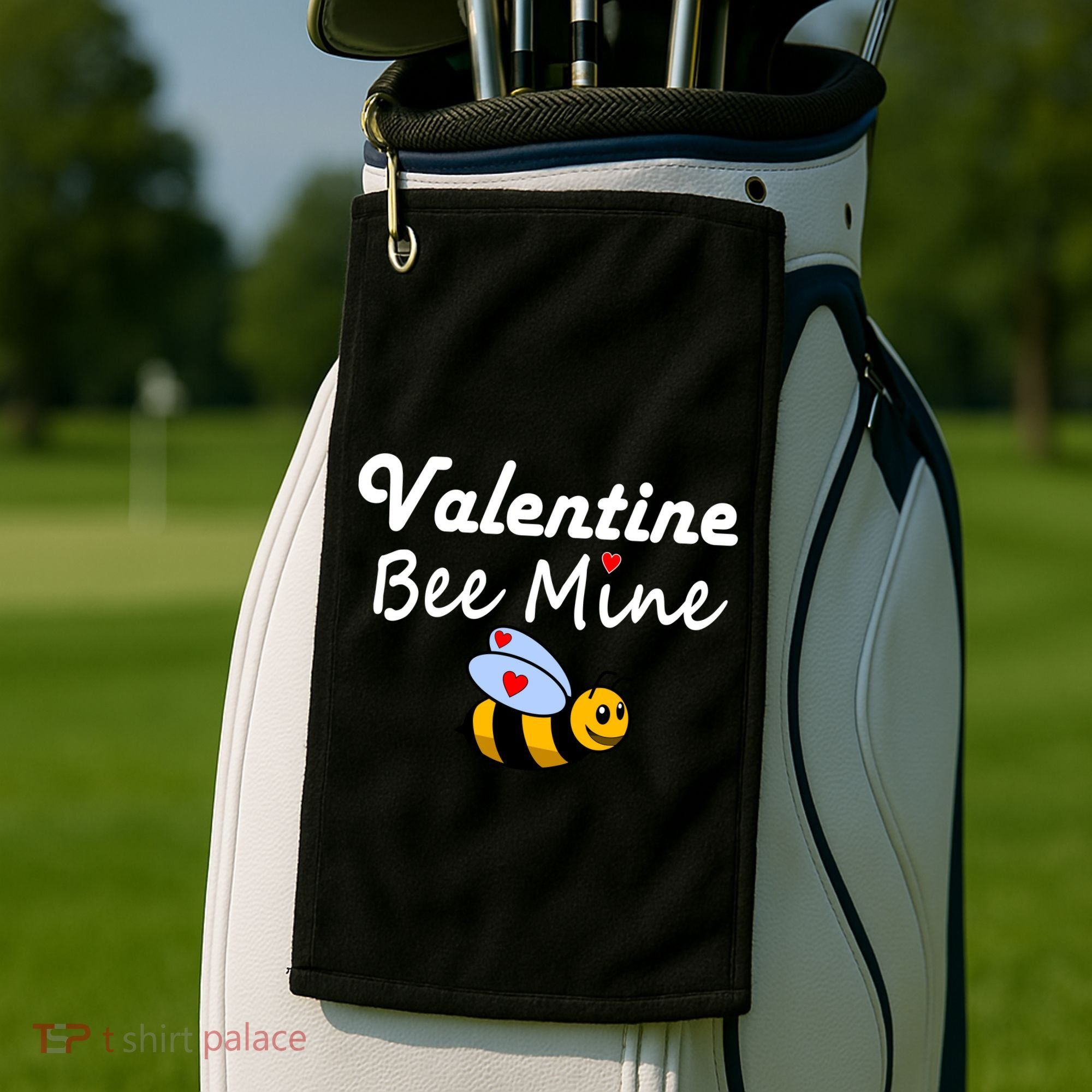 Valentine's Day Bee Mine Golf Towel