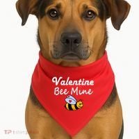 Valentine's Day Bee Mine USA-Made Doggie Bandana thumb 1