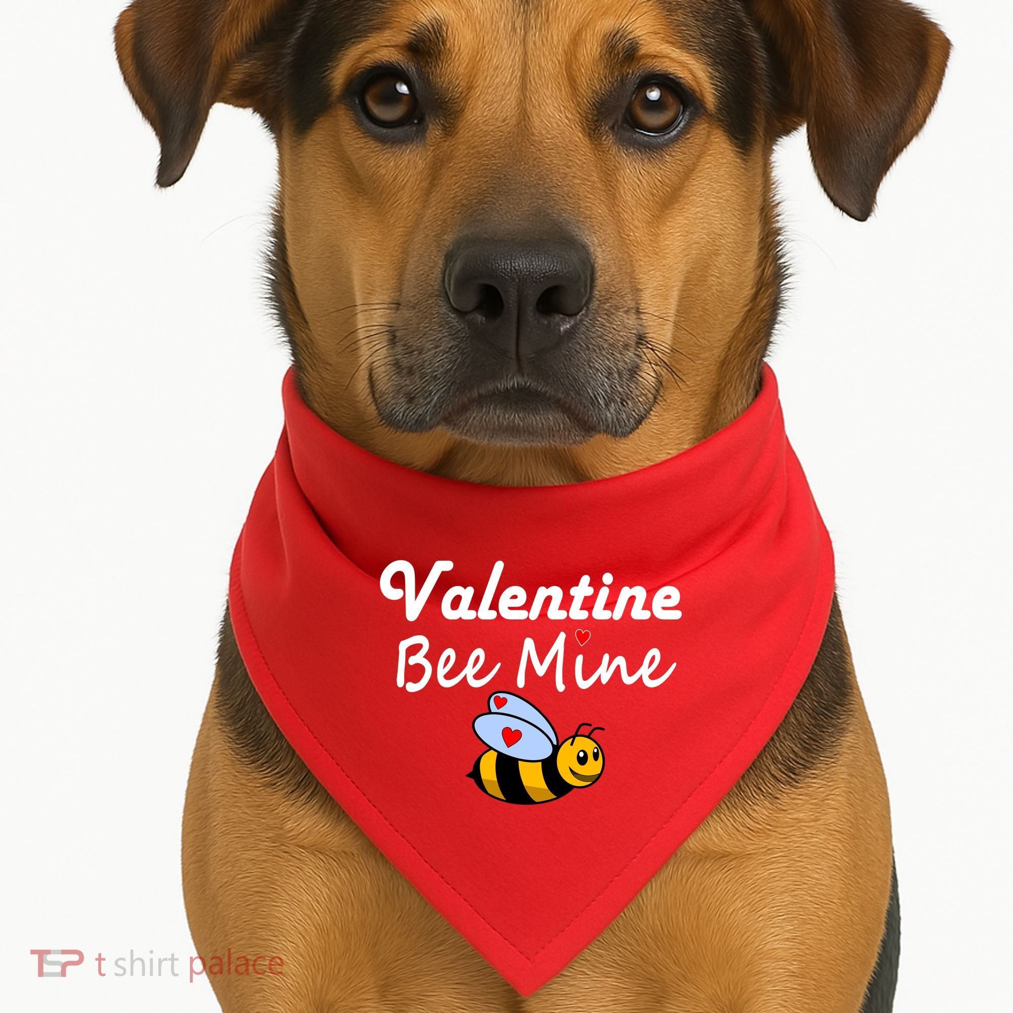 Valentine's Day Bee Mine USA-Made Doggie Bandana