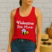 Valentine's Day Bee Mine Women's Tank Top thumb 2