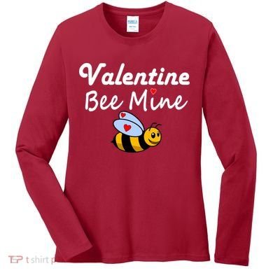 Valentine's Day Bee Mine Women's Long Sleeve Shirt