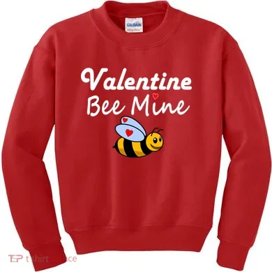Valentine's Day Bee Mine Kids Sweatshirt