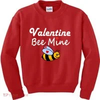 Valentine's Day Bee Mine Kids Sweatshirt thumb 0