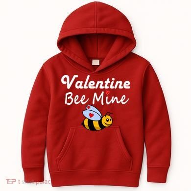 Valentine's Day Bee Mine Kids Hoodie