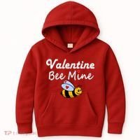 Valentine's Day Bee Mine Kids Hoodie thumb 0