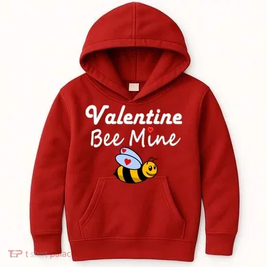 Valentine's Day Bee Mine Kids Hoodie