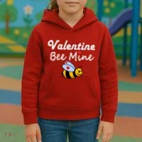 Valentine's Day Bee Mine Kids Hoodie thumb 3