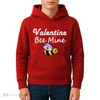Valentine's Day Bee Mine Kids Hoodie thumb 4