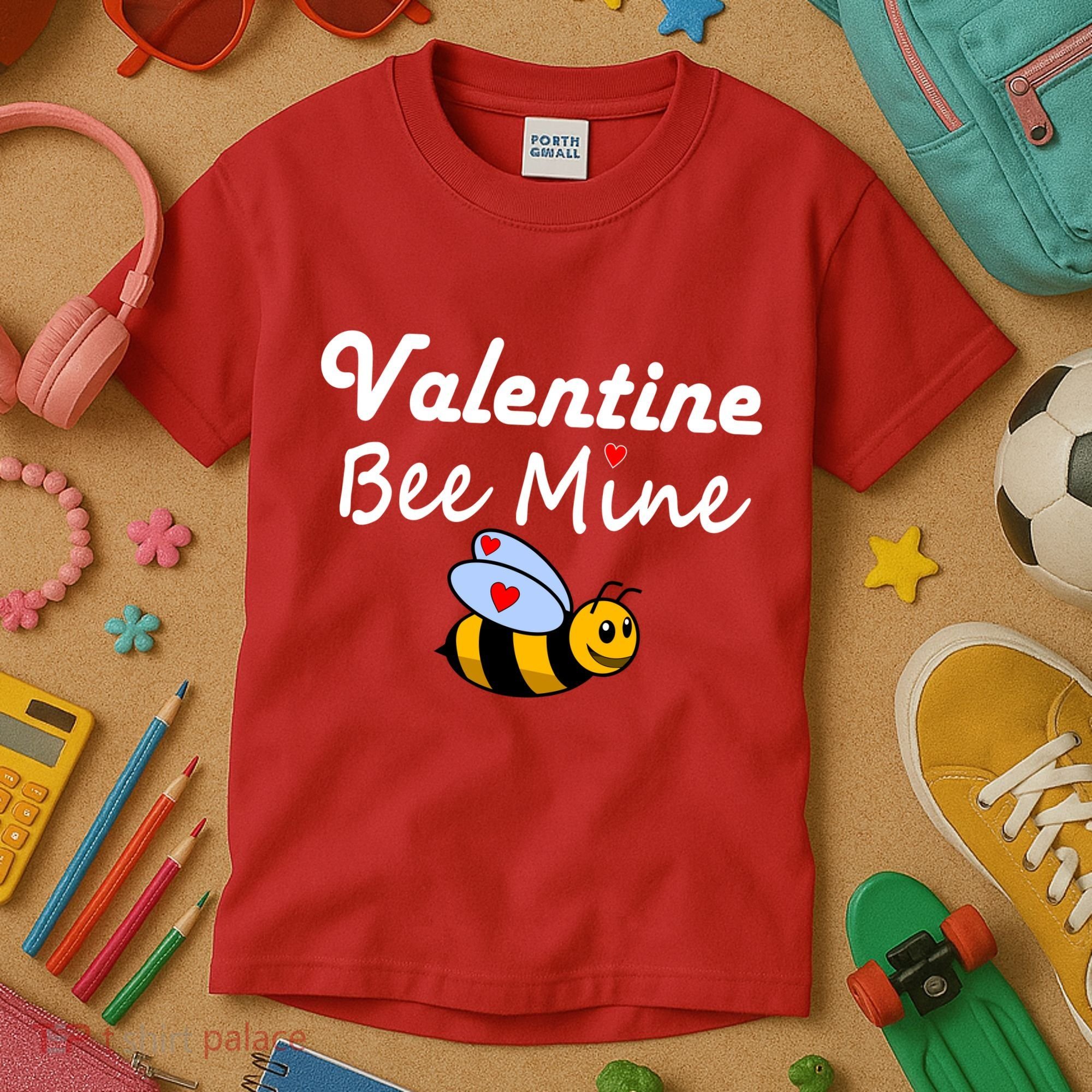 Valentine's Day Bee Mine Kids T-Shirt