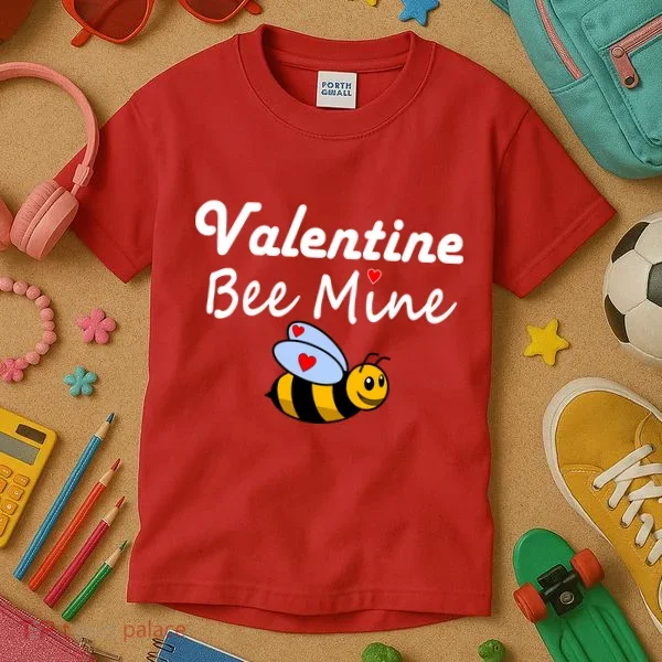 Valentine's Day Bee Mine Kids T-Shirt