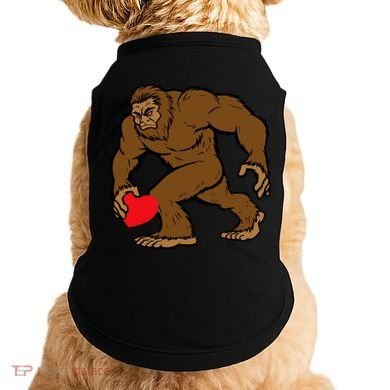 Valentines Day Bigfoot Heart Sasquatch Doggie Tank