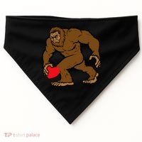 Valentines Day Bigfoot Heart Sasquatch USA-Made Doggie Bandana thumb 0