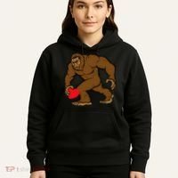 Valentines Day Bigfoot Heart Sasquatch Hoodie thumb 5