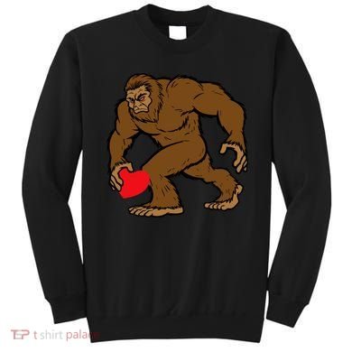 Valentines Day Bigfoot Heart Sasquatch Sweatshirt