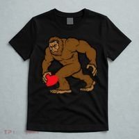 Valentines Day Bigfoot Heart Sasquatch T-Shirt thumb 5