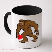 Valentines Day Bigfoot Heart Sasquatch Coffee Mug thumb 0