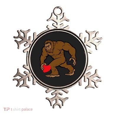 Valentines Day Bigfoot Heart Sasquatch Ornament