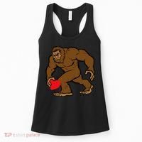 Valentines Day Bigfoot Heart Sasquatch Women's Tank Top thumb 0