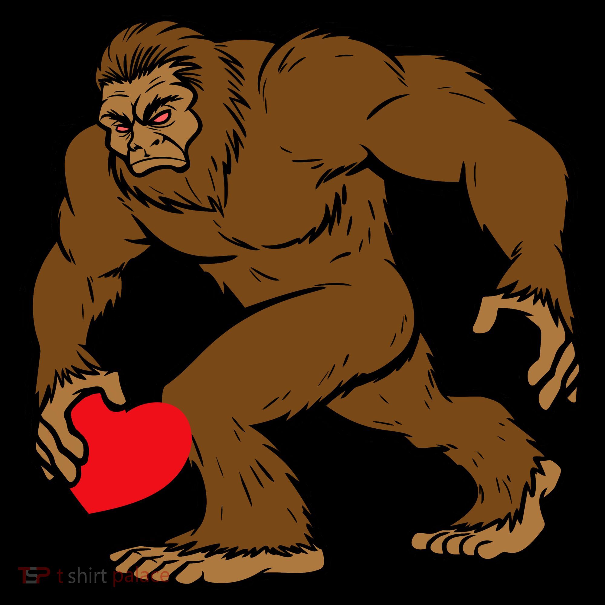 Valentines Day Bigfoot Heart Sasquatch Women's Tank Top