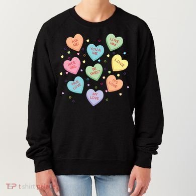 Valentine's Day Candy Hearts Women's Sweatshirt