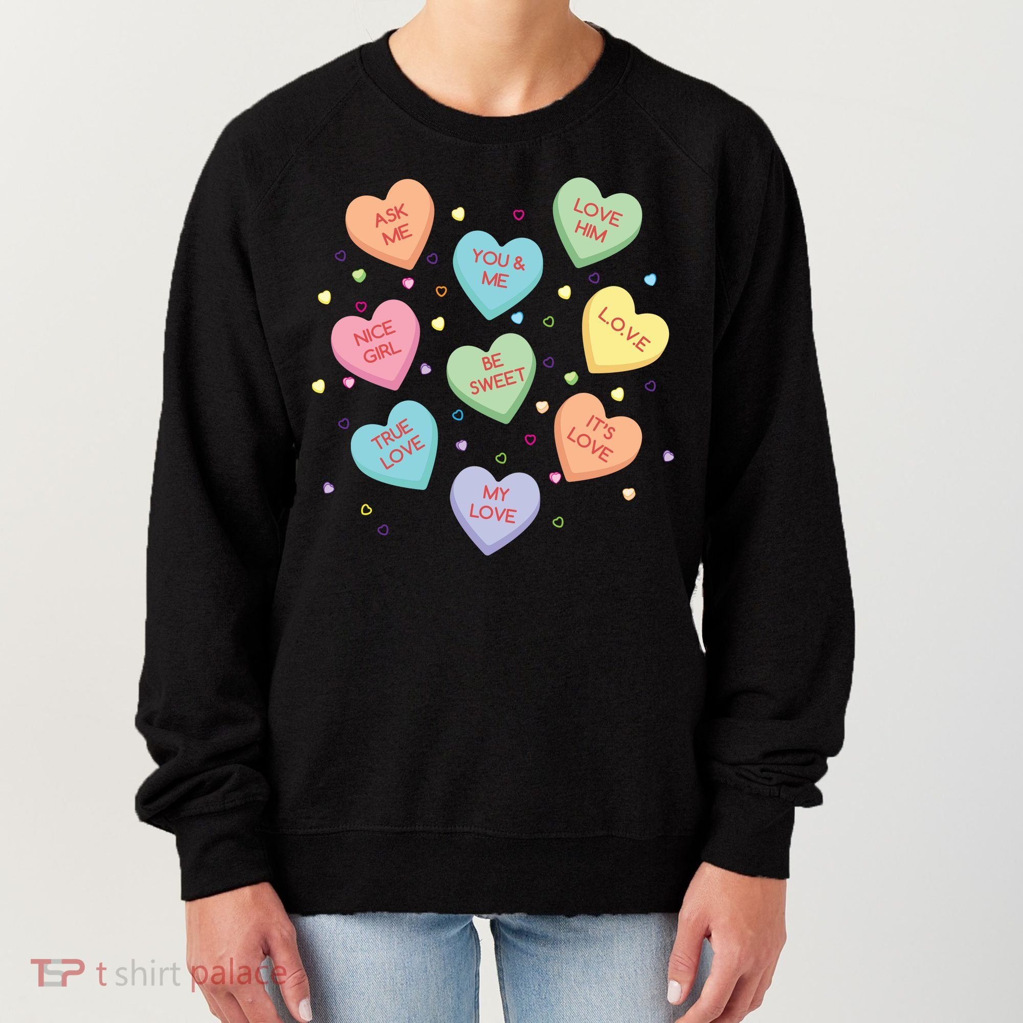 Valentine's Day Candy Hearts Women's Sweatshirt