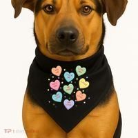 Valentine's Day Candy Hearts USA-Made Doggie Bandana thumb 1