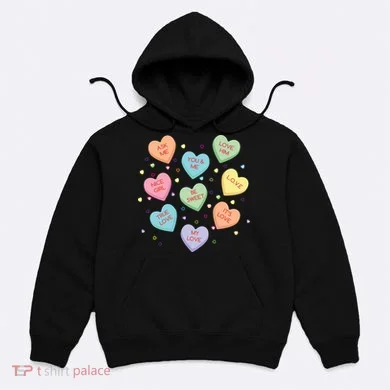 Valentine's Day Candy Hearts Hoodie
