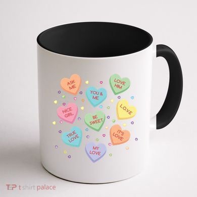 Valentine's Day Candy Hearts Coffee Mug back