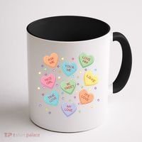 Valentine's Day Candy Hearts Coffee Mug thumb 1