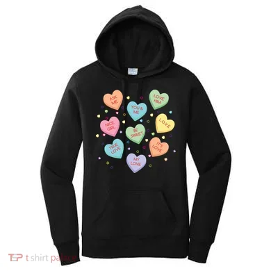 Valentine's Day Candy Hearts Women's Hoodie