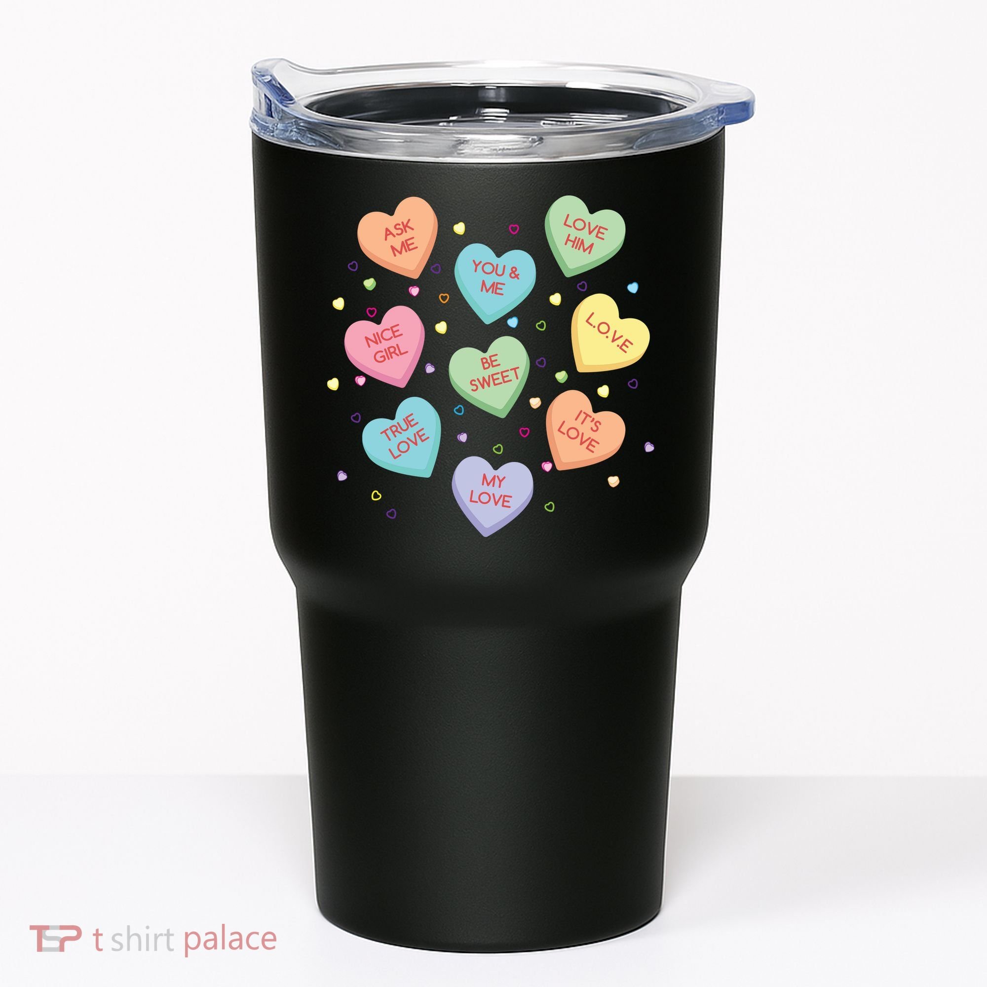 Valentine's Day Candy Hearts Tumbler