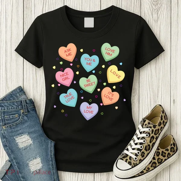 Valentine's Day Candy Hearts Women's T-Shirt