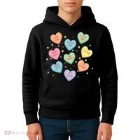 Valentine's Day Candy Hearts Kids Hoodie thumb 4