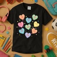Valentine's Day Candy Hearts Kids T-Shirt thumb 3