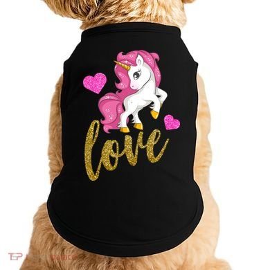 Valentines Day Cute Unicorn Love Doggie Tank