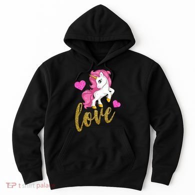 Valentines Day Cute Unicorn Love Hoodie